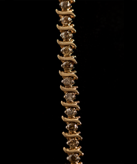 Woman’s Champagne Diamonds 10k Gold Tennis Bracelet - ONeil's Jewelry 