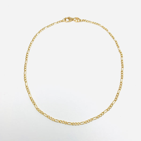 Woman's Figaro Anklet 14k Yellow Gold - ONeil's Jewelry 