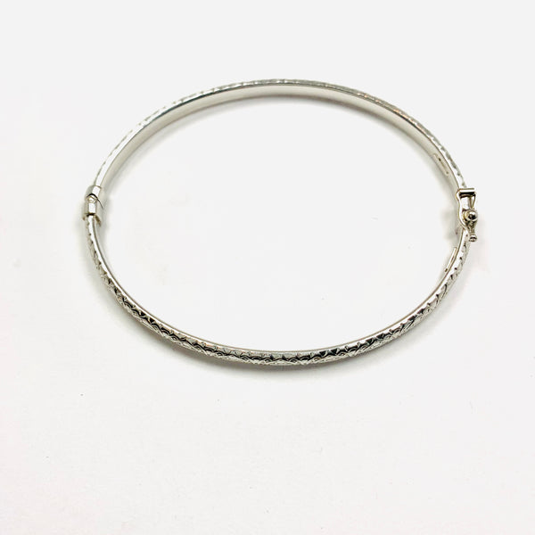 Woman’s White Gold Bangle Bracelet - ONeil's Jewelry 