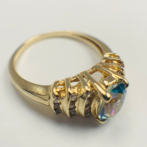 Color-Change Sapphire and Diamond 10k Gold Ring - ONeil's Jewelry 