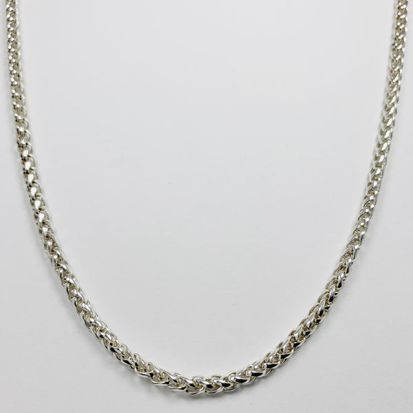 Men's Wheat Style Sterling Silver Chain - ONeil's Jewelry 