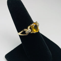 Vintage Woman's Citrine Ring 10k Yellow Gold - ONeil's Jewelry 