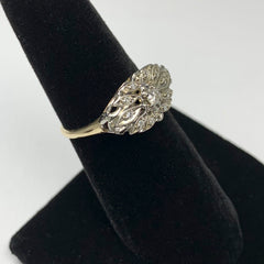 Vintage Art Deco Diamond Ring 14k Yellow and White Gold - ONeil's Jewelry 