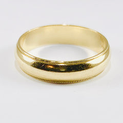 Men's Milgrain Wedding Band 14k Yellow Gold - ONeil's Jewelry 