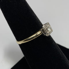 Vintage Petite Solitaire Diamond Ring 14k Yellow Gold - ONeil's Jewelry 