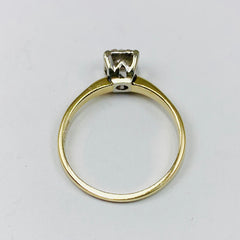 Vintage Petite Solitaire Diamond Ring 14k Yellow Gold - ONeil's Jewelry 