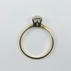 Vintage Petite Solitaire Diamond Ring 14k Yellow Gold - ONeil's Jewelry 